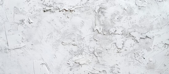 Canvas Print - An old white wall displays multiple cracks and flaking paint, showing signs of wear and decay