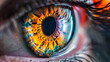 Eye of Color, Detailed Close-Up Shot