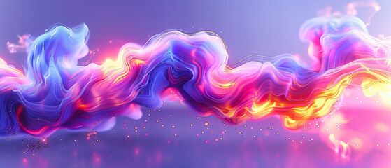 Wall Mural - Cosmic Dance: A Fusion of Colors and Motion, Exploring the Boundaries of Light and Space in Abstract Art