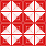 Fototapeta Pokój dzieciecy - Seamless square pattern. Red and white geometric ornament