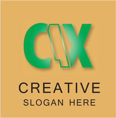 Wall Mural - CAX 3 Letter Logo Creative