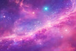 Purple and pink clouds and stars fantasy galaxy background illustration Generative ai