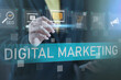 © Montri - Digital marketing commerce online sale concept, online marketing website ADs, email, social network, video, SEO and business strategy. Person use tablet with digital marketing icon on virtual screen.