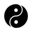 Yin Yang icon vector graphic element symbol illustration on a Transparent Background