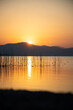 Sonnenaufgang am Ohridsee, Nordmazedonien