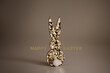 Golden glitter bunny, with 