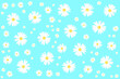 floral pattern on blue background