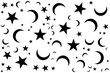 Premium pattern of moons and stars