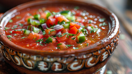 Wall Mural - A bowl of fresh salsa