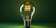 Lightbulb as a symbol of a green energy
