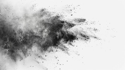 Sticker - A monochromatic image of a swirling dust cloud, suitable for various projects