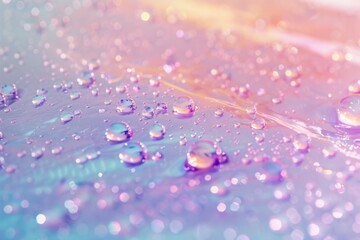 Close up of water droplets on a surface, perfect for backgrounds or textures