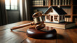 Real Estate Market Law Gavel on Judge's Desk