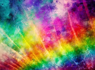 Poster - Psychedelic grungy rainbow wallpaper