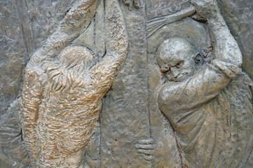 Wall Mural - The Scourging at the Pillar – Second Sorrowful Mystery. A relief sculpture on Mount Podbrdo (the Hill of Apparitions) in Medjugorje.