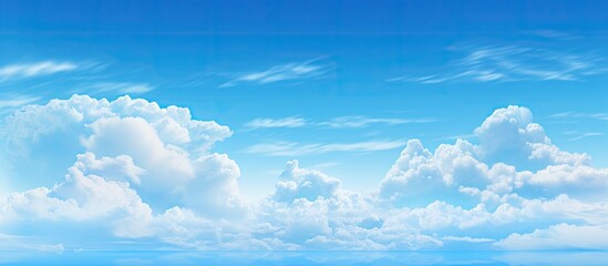 Wall Mural - Clouds above the sea under a clear blue sky