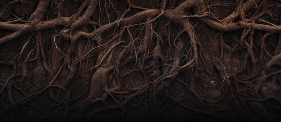 Close-up of intricate tree roots