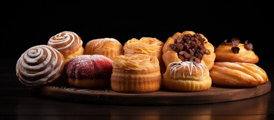 Wall Mural - Plate with assorted pastries