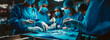 Dynamic Medical Team in Action: Surgeons and Nurses Collaborate in Emergency Room Surgical Operation