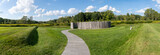 Fototapeta Miasto - Farmington, Pennsylvania: Fort Necessity National Battlefield. Reconstructed fort, storehouse, stockade, and earthworks. 