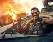 Man in Tank Giving Thumbs Up Generative AI