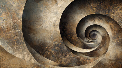 Sticker - Grungy spiral textures creating a feeling of movement.