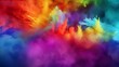 Colorful explosion of smoke. Abstract background. 3D rendering.