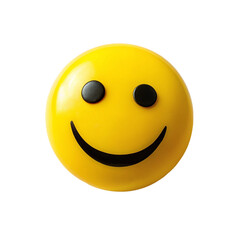 Smiling emoticon yellow emoji, isolated on transparent background.