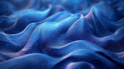 Wall Mural - The abstract background of a blue light wave