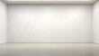 © FlyStun - Pièce complètement blanche en intérieur, vide, avec lumière éblouissante, mur et sol. Ambiance claire, lumineuse. Arrière-plan pour conception et création graphique.
