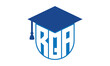 RQA initial letter academic logo design vector template. school college logo, university logo, graduation cap logo, institute logo, educational logo, library logo, teaching logo, book shop, varsity