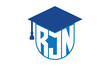 RJN initial letter academic logo design vector template. school college logo, university logo, graduation cap logo, institute logo, educational logo, library logo, teaching logo, book shop, varsity