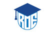 ROE initial letter academic logo design vector template. school college logo, university logo, graduation cap logo, institute logo, educational logo, library logo, teaching logo, book shop, varsity