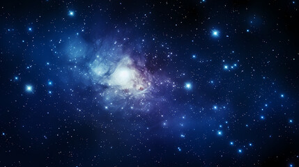 Wall Mural - Stunning illustration of nebula sparkling in the night sky