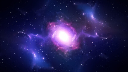 Wall Mural - Stunning illustration of nebula sparkling in the night sky