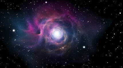 Wall Mural - Stunning illustration of nebula sparkling in the night sky