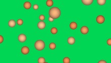 Minimalist Gold Radial Skin Color, A Collection Of 3D Balls Colliding And Scattering. 3D Animation Of Molecules Or Ball Skins Being Crushed And Broken. Great For 3d Visualization Of Cosmetics.