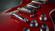 Exquisite Detail of a Red JT Guitar: Seamless Craftsmanship and Superior Quality