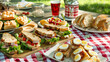 Keep it classic with a picnic featuring traditional favorites like finger sandwiches deviled eggs and cold s.