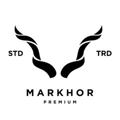 Wall Mural - Markhor head animal logo design inspiration