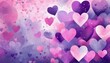 romantic background with pink and purple hearts for valentine s day lots of hearts create a festive atmosphere of a day of love