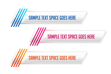 Wall Mural - collection of lower third info bars banner for tv channels