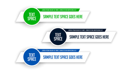 Wall Mural - modern lower third text screen banner for media report