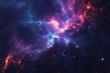 Colorful cosmic nebula shrouded in space dust, celestial wonders cosmic starry sky concept illustration