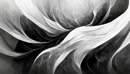 Canvas Print - black and white ethereal wallpaper background