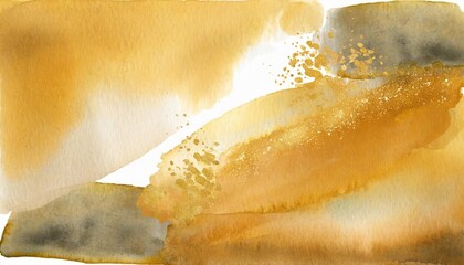 Canvas Print - abstract gold painted watercolor background