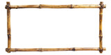 Fototapeta Sypialnia - Bamboo frame mock up, object isolated png.