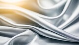 Fototapeta  - white gray satin texture that is white silver fabric silk background with beautiful soft blur pattern natural