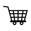 © Mr.Louise - Shopping cart icon symbol on white vector illustration.