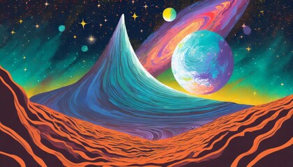 Wall Mural - wonders landscape of outer space
